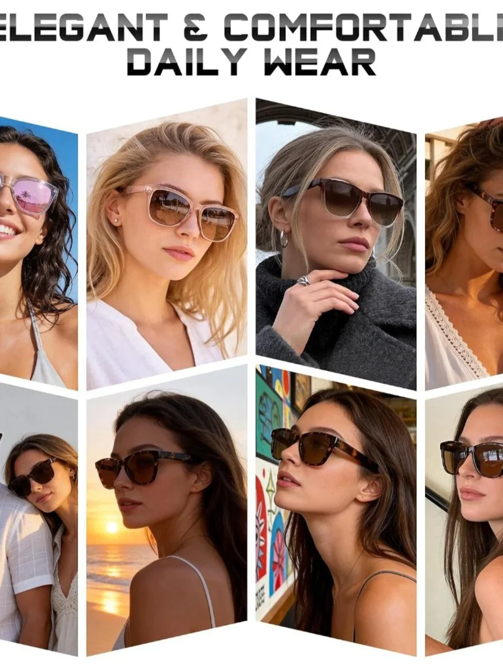 Classic Oval Women's Sunglasses - Lightweight, Polarized with UV400 Protection